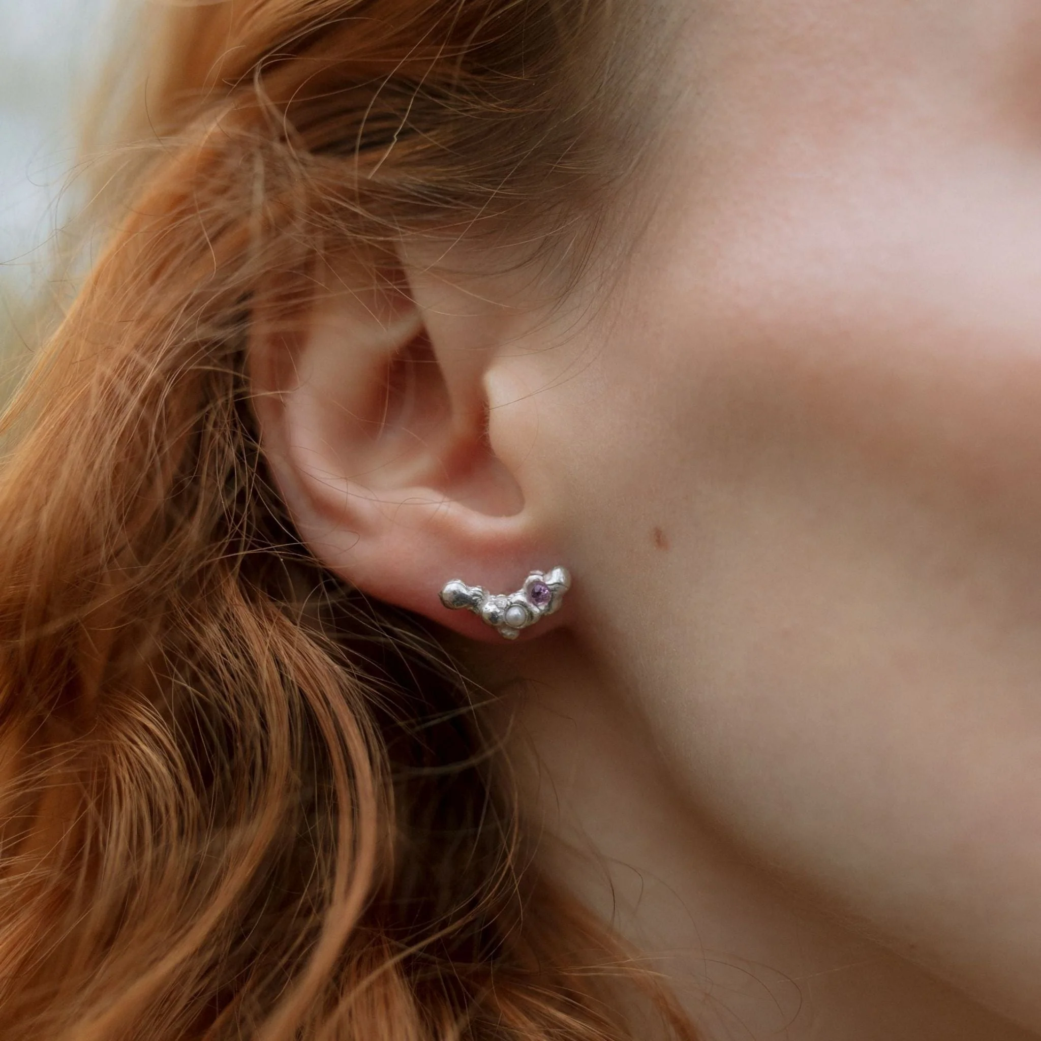 Brautschmuck MORSKOGEN // Ohrstecker mit zarten Turmalinen und Süßwasserperlen - Image 4