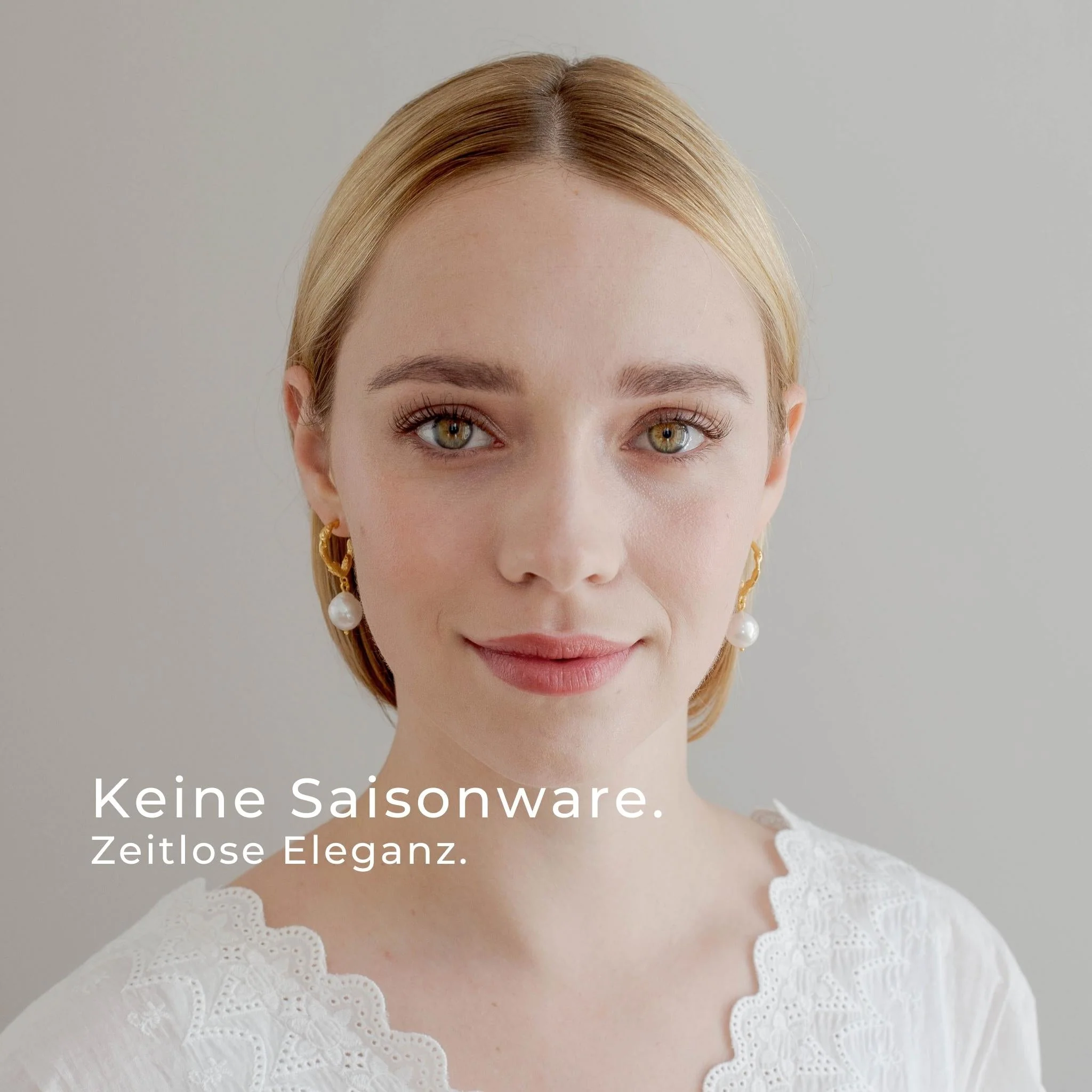 Brautschmuck SORVIKA // Creolen vergoldet mit Barockperle - Image 8