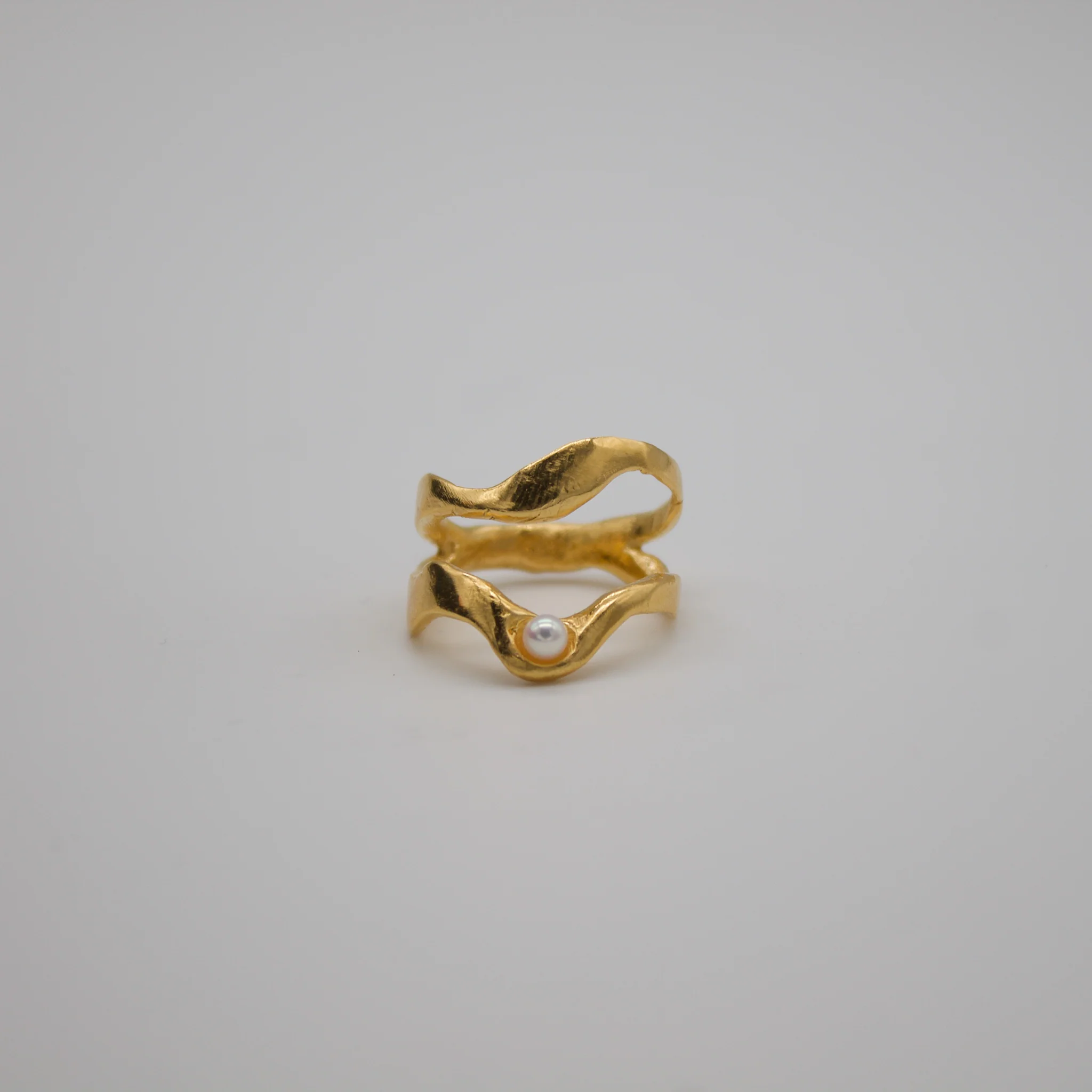 FRYA // Doppelring mit zarter Perle - Image 7