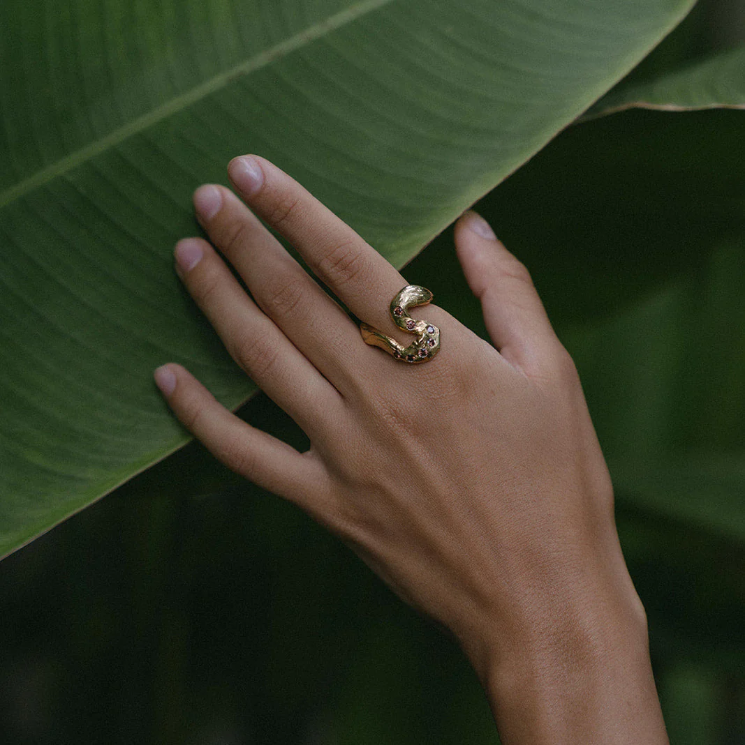 MÆLKEVEJ // Ring mit feinen Rauchquarzen - Image 7